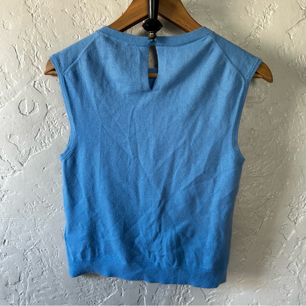 J. Crew Cashmere Blend Knit Blue Top - Picture 6 of 7